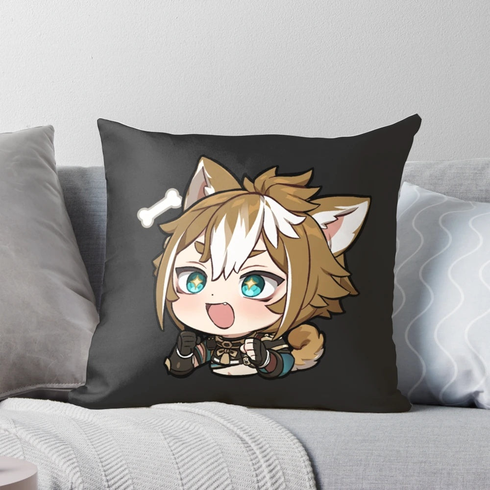 Chibi Gorou Genshin Impact Pillow, a high-quality, soft and durable anime merchandise for Genshin Impact fans.