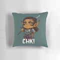 Chibi Lae'zel Pillow featuring a cute depiction of the Githyanki character from Baldur's Gate 3 video game