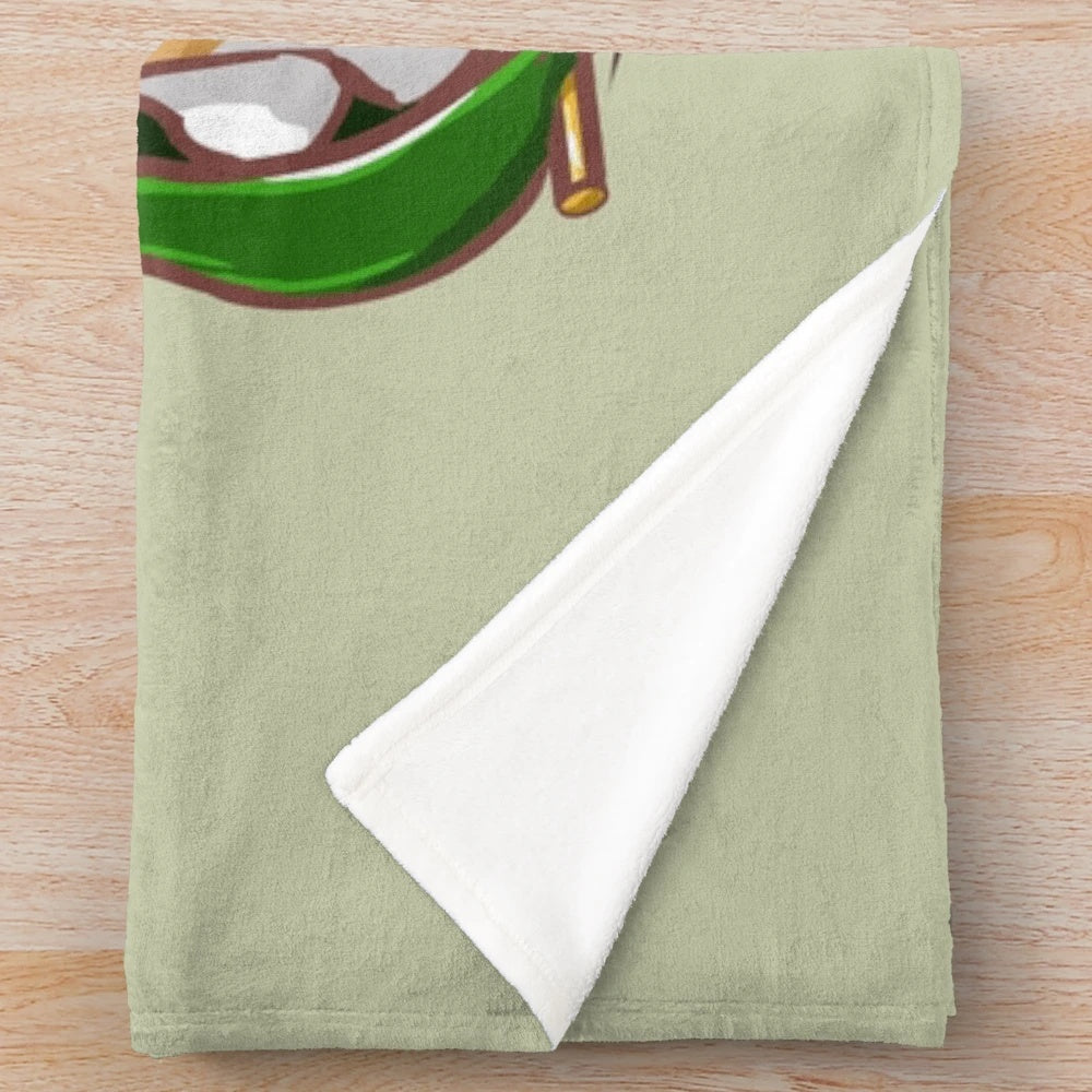Chibi Loki plush blanket with an adorable orange tabby cat design