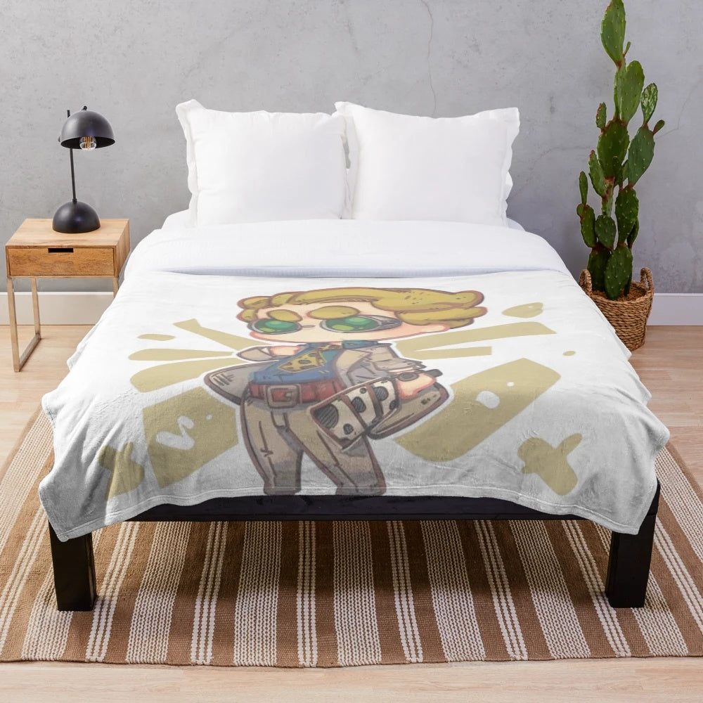 Chibi Nanami Kento Plush Blanket for Jujutsu Kaisen Anime Fans