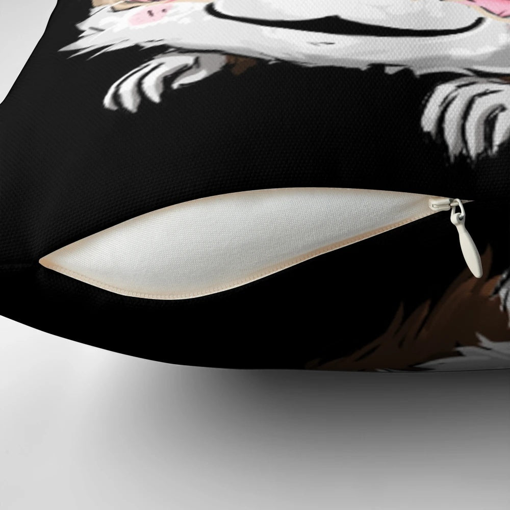 Chibi Palontras from the horror game Fran Bow featured on a decorative pillow