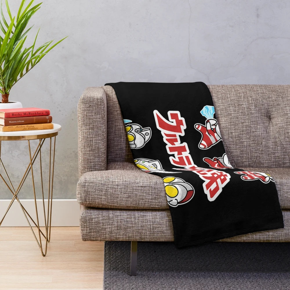 Chibi Ultraman Inspired Kawaii Plush Blanket
