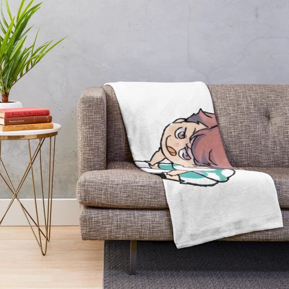 chibikawa plush blanket featuring Haikyuu anime and manga characters