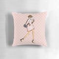 Stylish Chanel-inspired decorative pillow with "Be Fabulous!" design