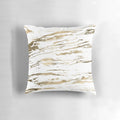 Gold abstract marbleized throw pillow with a modern, elegant design for stylish home accents