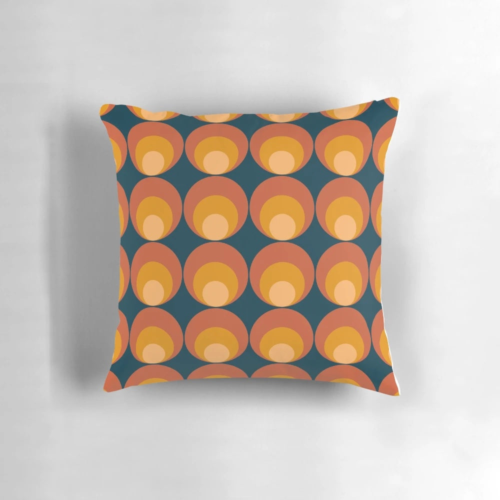 Mid century modern inspired geometric pattern throw pillow