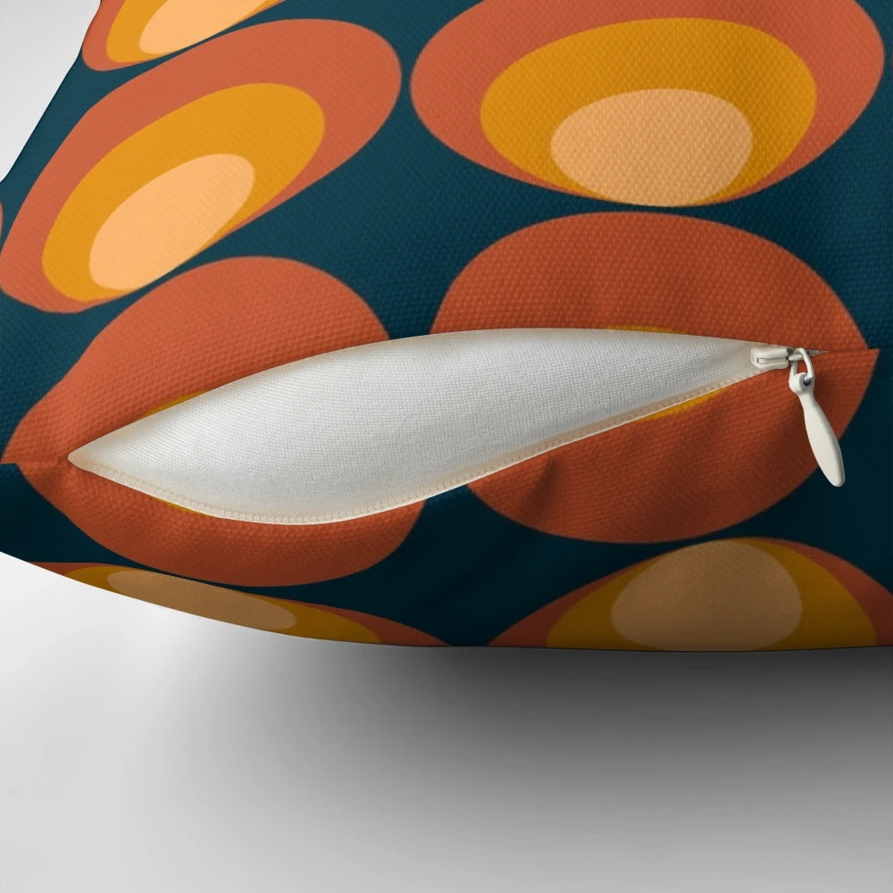 Mid century modern inspired geometric pattern throw pillow