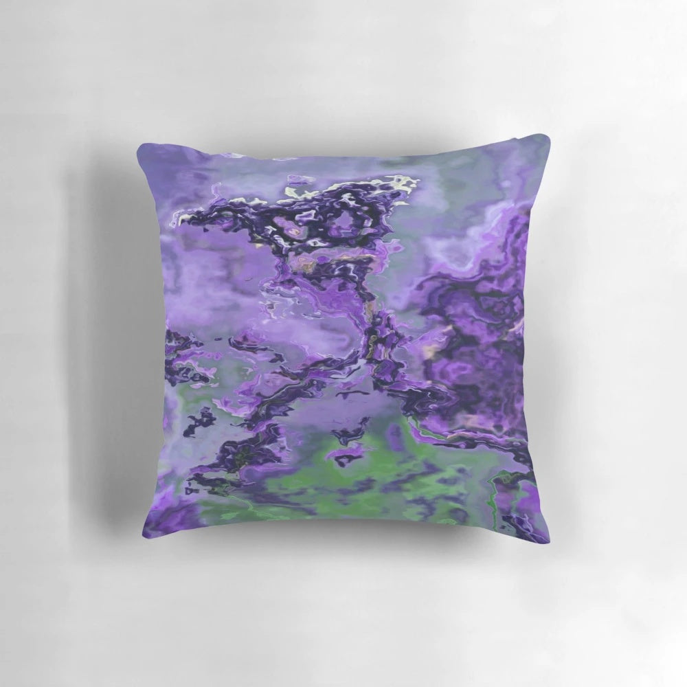 Purple and white marble pattern design art throw pillow for home interior
