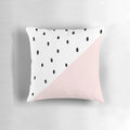 Vibrant pink and white dalmatian print decorative throw pillow