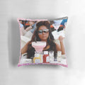 Chic Snooki-inspired decorative pillow featuring a pink and cheetah print design