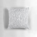 Stylish grey and white zebra print decorative throw pillow