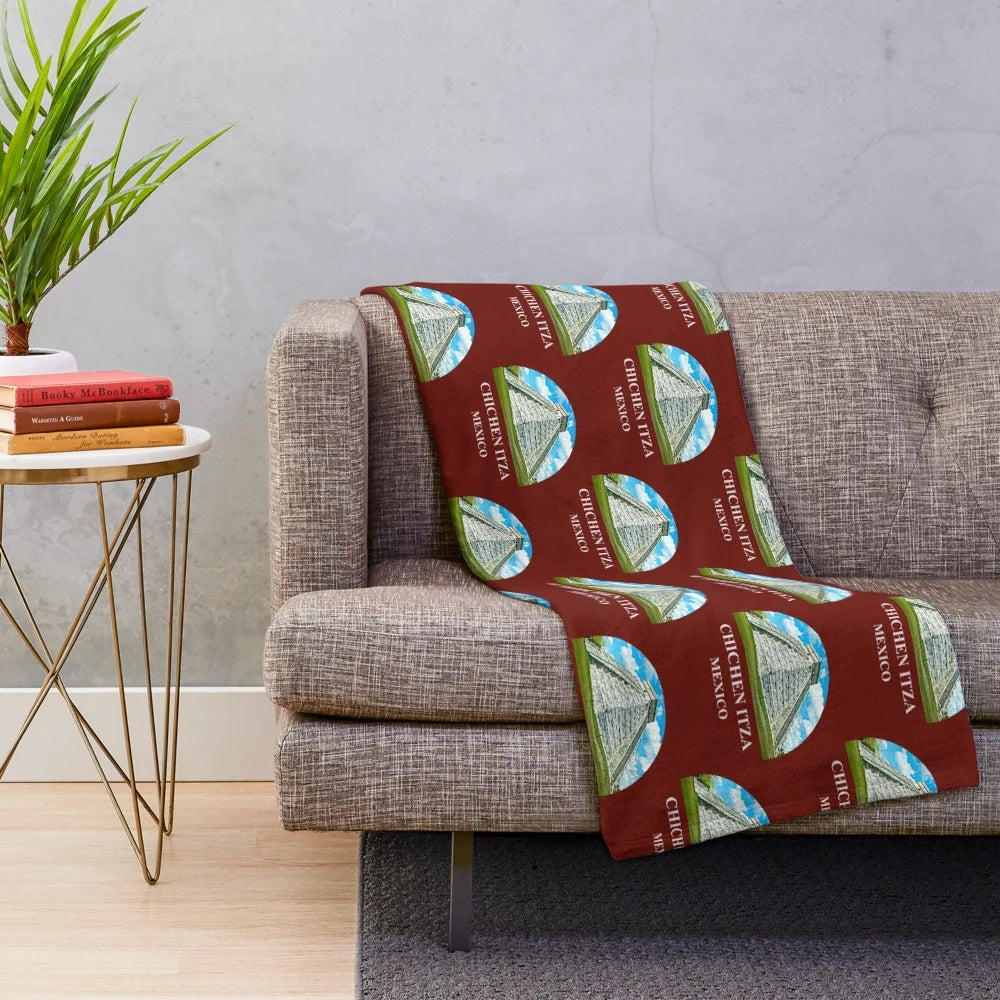 Chichen Itza Mayan Ruins Plush Blanket