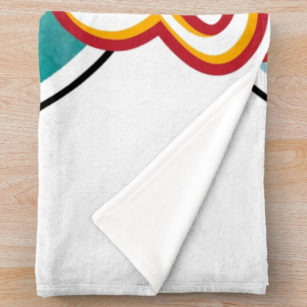 Chicken Joe Plush Blanket featuring a surfing chicken
