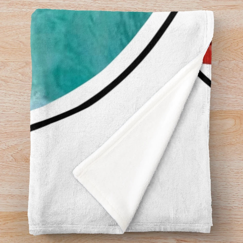Chicken Joe plush blanket with surfing design