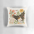 A cozy and whimsical chicken-themed pillow with a book design, perfect for book lovers and animal enthusiasts.