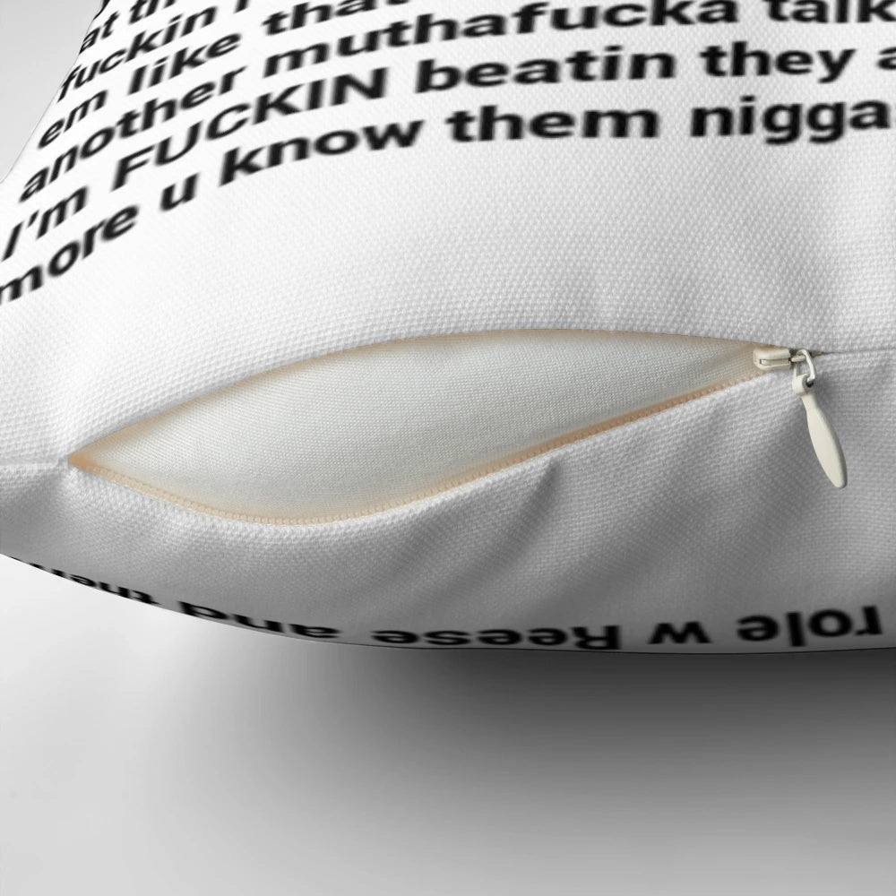 Artistic pillow featuring a design inspired by Chief Keef's "Love Sosa" intro