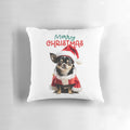 Festive Chihuahua Christmas Pillow with Cute Dog Design
