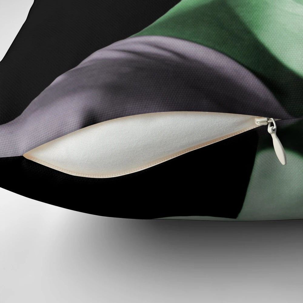 Pillow featuring the iconic "Bride of Frankenstein" character from the classic Universal monster movie.