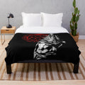 Cozy plush blanket featuring chain link and fog inspired by Silent Hill video game