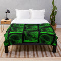 Bride of Frankenstein themed plush blanket