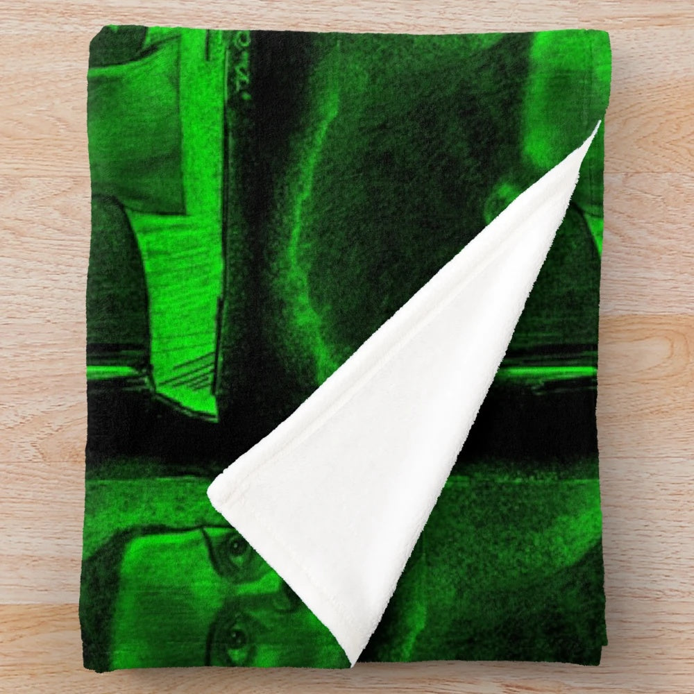 Bride of Frankenstein themed plush blanket