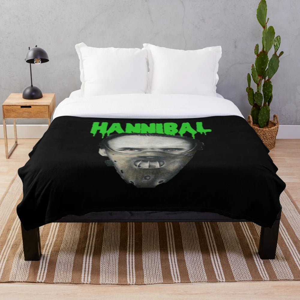 Hannibal Lecter Plush Blanket - Soft and Cozy Horror Themed Throw Blanket