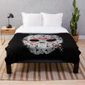 Plush blanket featuring the iconic Jason Voorhees character from the Friday the 13th horror movie franchise