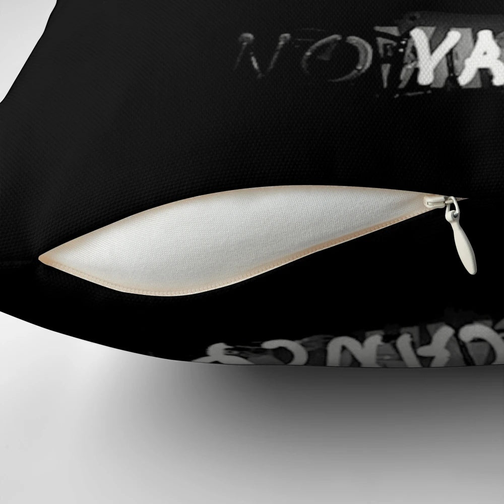 Bates Motel-themed decorative pillow featuring the "Vacancy" sign