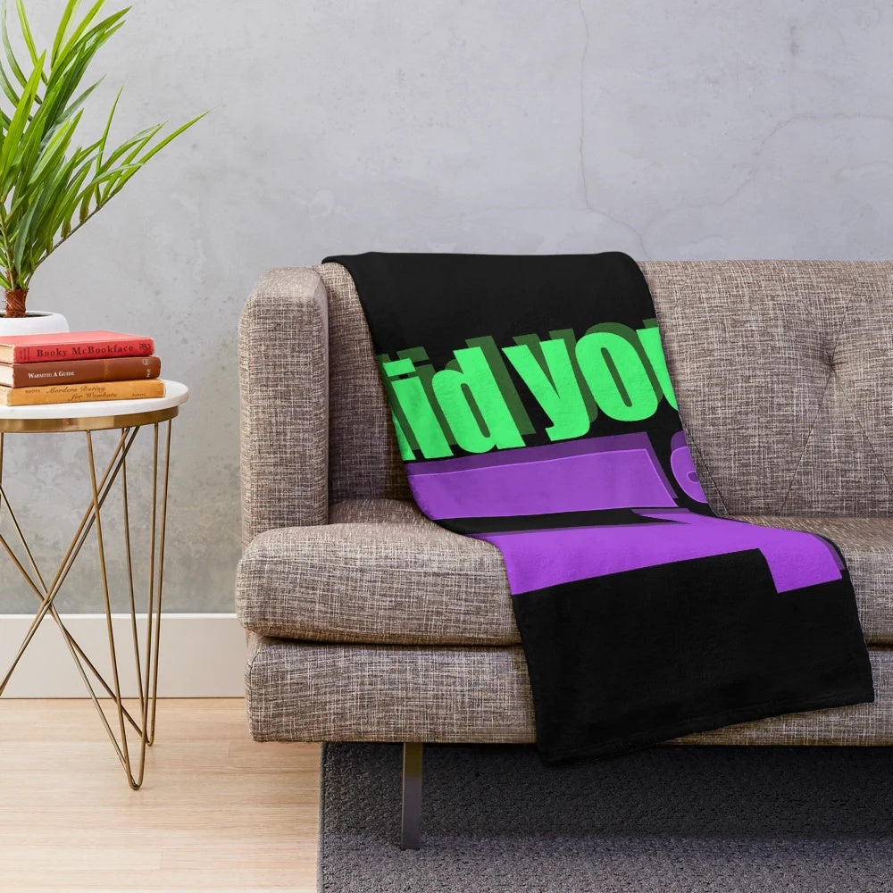Paranormal-themed plush blanket with ghost and haunting imagery