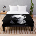 Hannibal Lecter-inspired plush blanket with pop art design