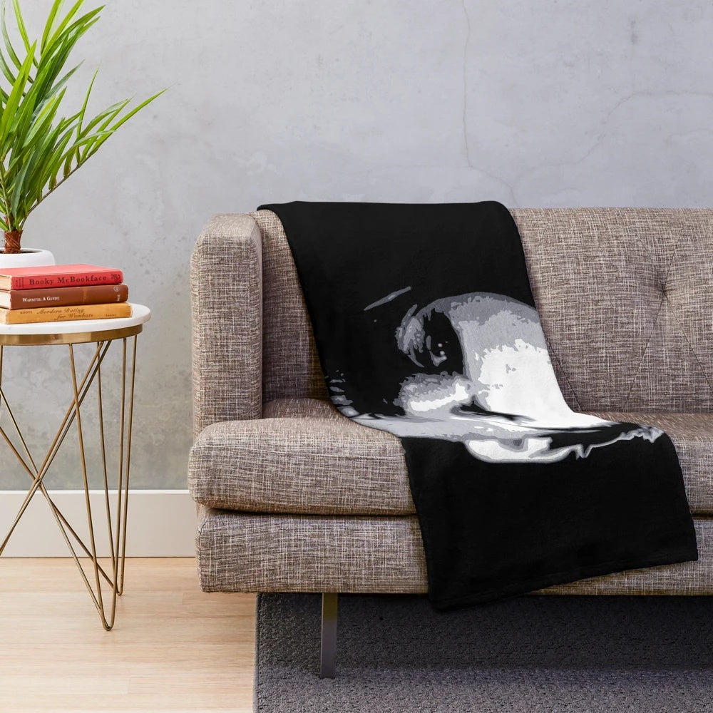 Hannibal Lecter-inspired plush blanket with pop art design