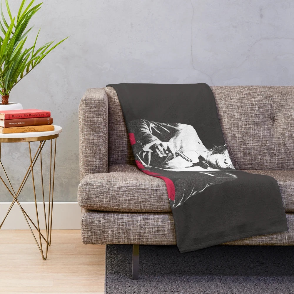 Chimpanzee plush blanket wearing a tuxedo and tie