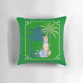 Chinoiserie leopard and ginger jar pattern decorative pillow