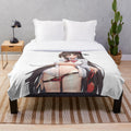 Chizuru plush blanket with anime character design