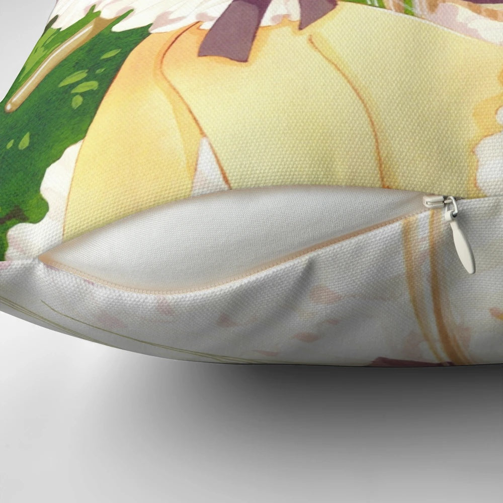 Chobits retro anime girl pillow with vintage 90s 80s aesthetic