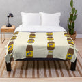 Chocolate drink themed plush blanket with Yoo-hoo inspired design and drink illustration
