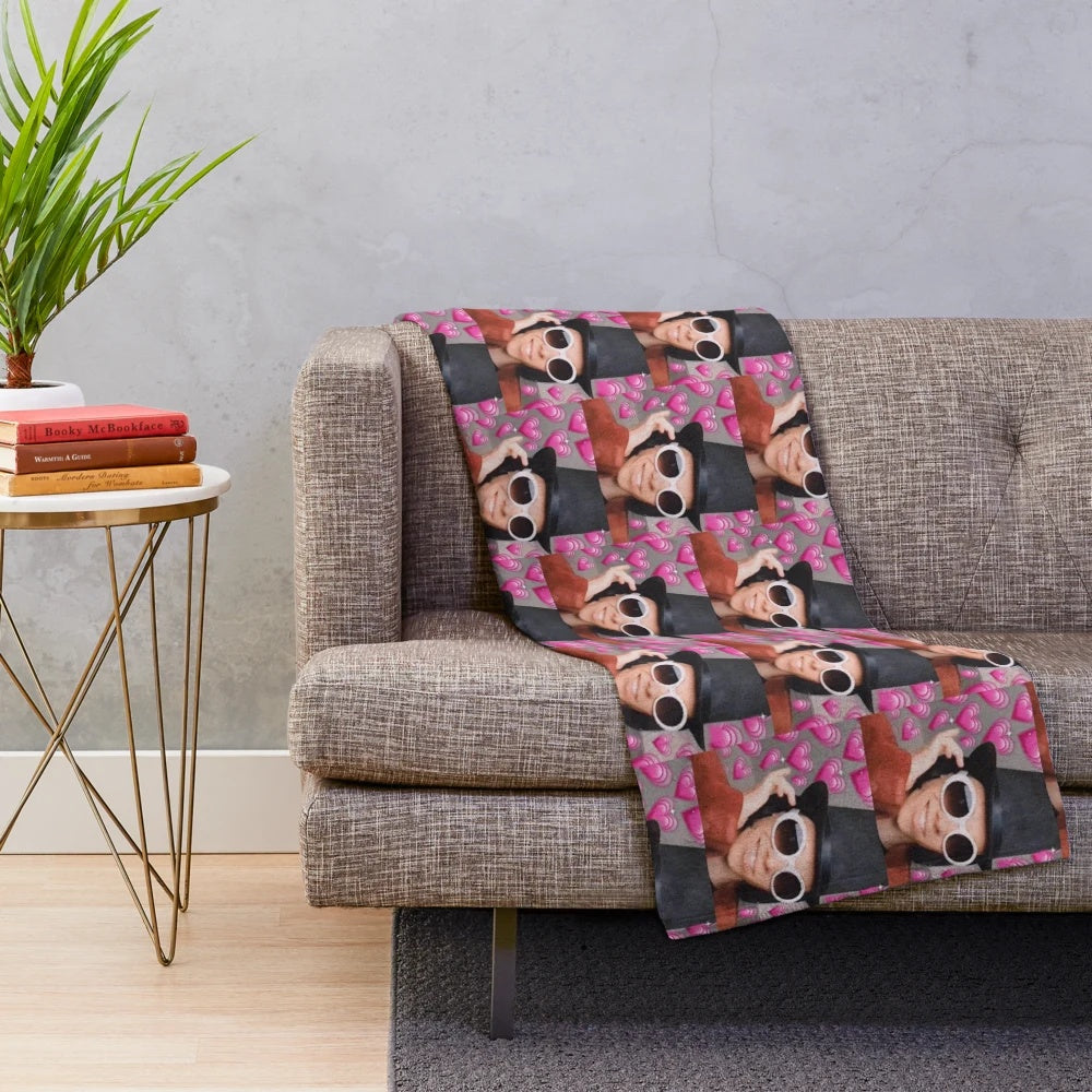 Willy Wonka tiktok plush blanket featuring the iconic character from the chocolate factory