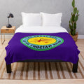 Choctaw Nation inspired plush blanket with tribal pattern design