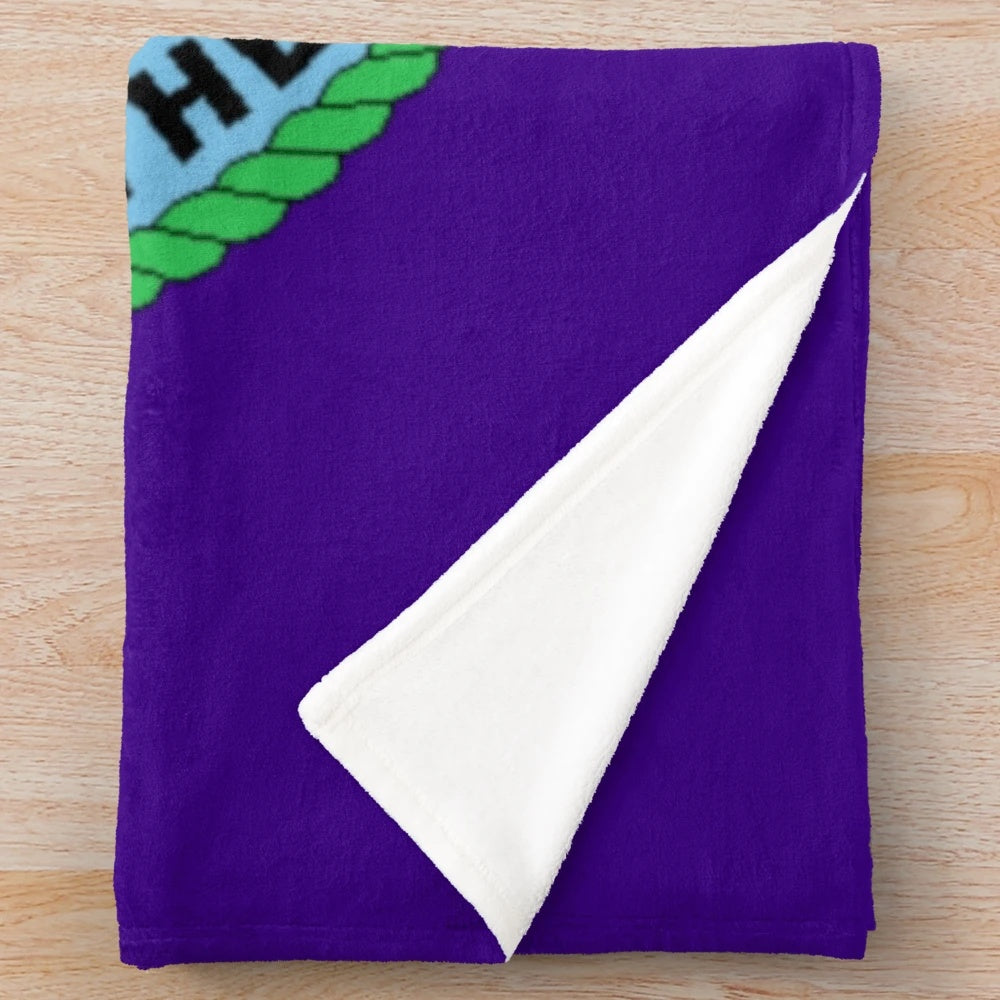 Choctaw Nation inspired plush blanket with tribal pattern design