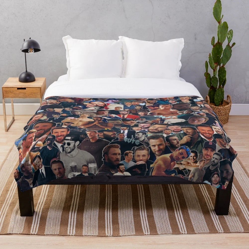 Chris-inspired plush blanket with a soft, cozy design