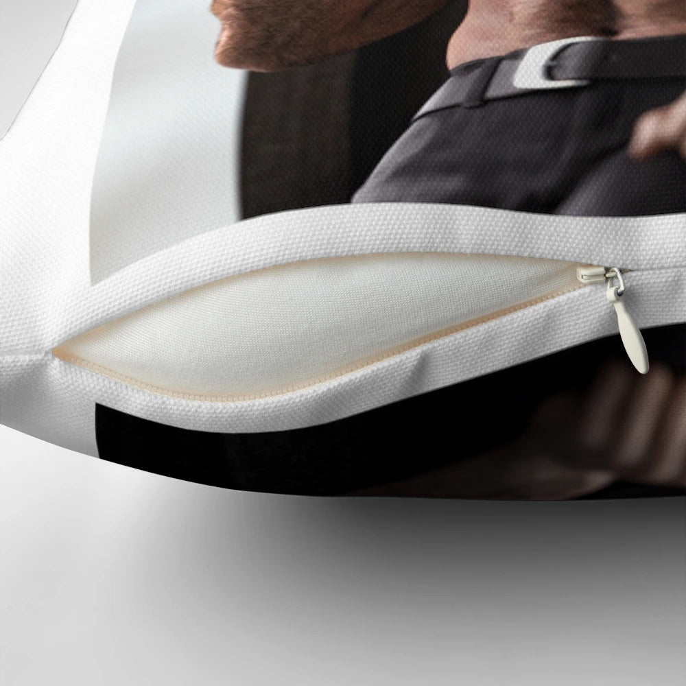 A high-quality pillow featuring the character Chris Redfield from the Resident Evil video game series.