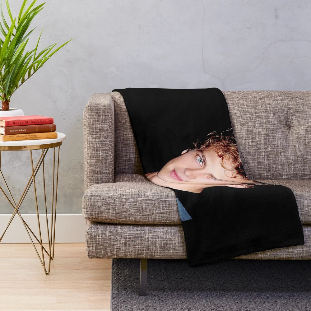 Hayden Christensen inspired plush blanket with nostalgic 90s and 80s style