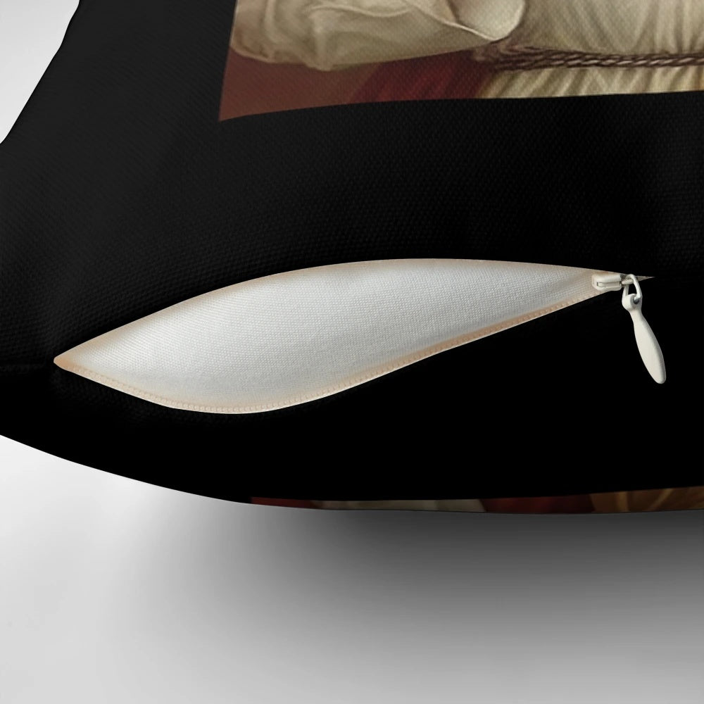 Christian inspired pillow featuring Ferrari F1 driver Charles Leclerc