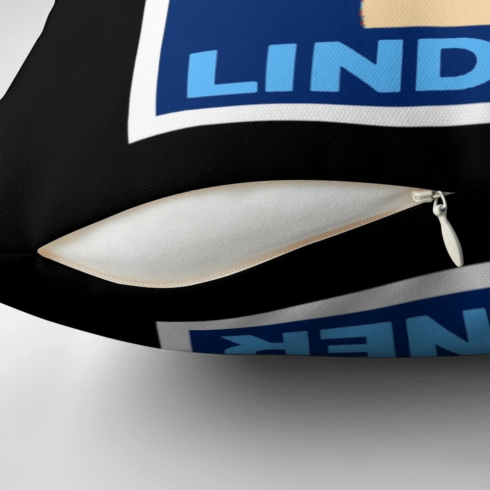 Pillow featuring an illustration of Christian Lindner, the German Finance Minister.
