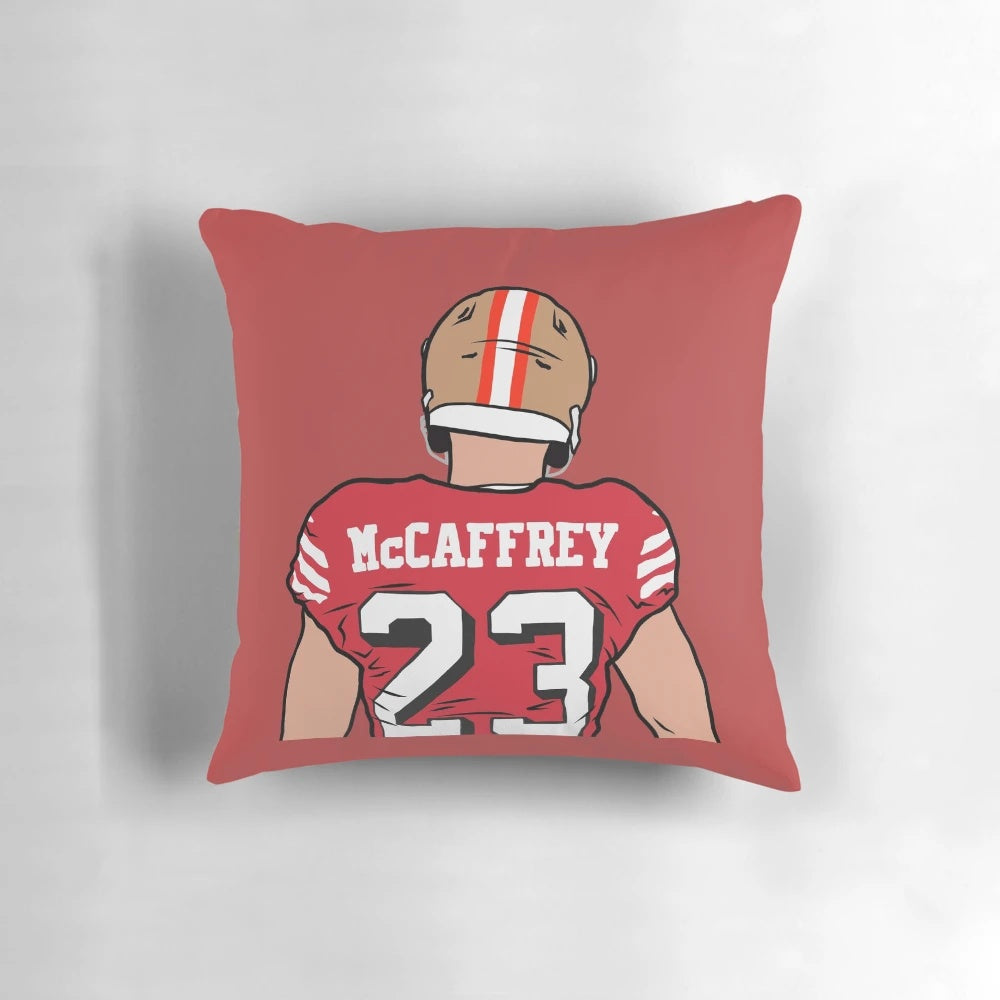 Christian McCaffrey 49ers Fantasy Football Pillow