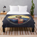 Christ Pantocrator Orthodox Icon Plush Blanket