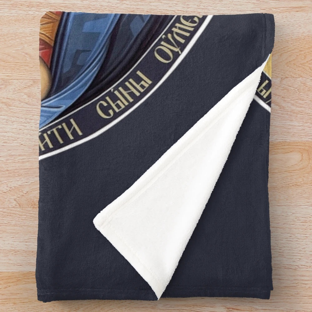 Christ Pantocrator Orthodox Icon Plush Blanket