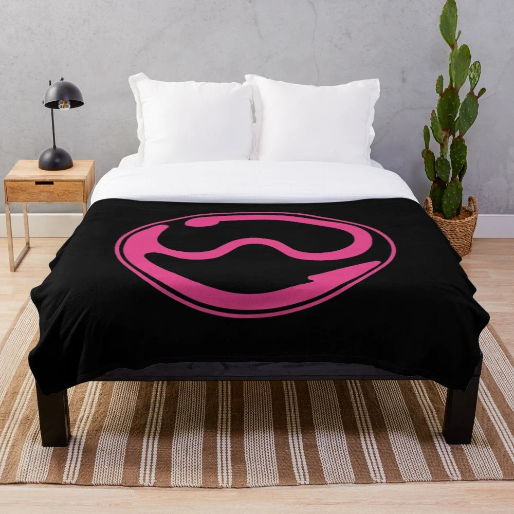 Soft and cozy plush blanket featuring the Chromatica logo and Lady Gaga's iconic symbols