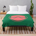 Gaga-inspired plush blanket with Chromatica logo and colors