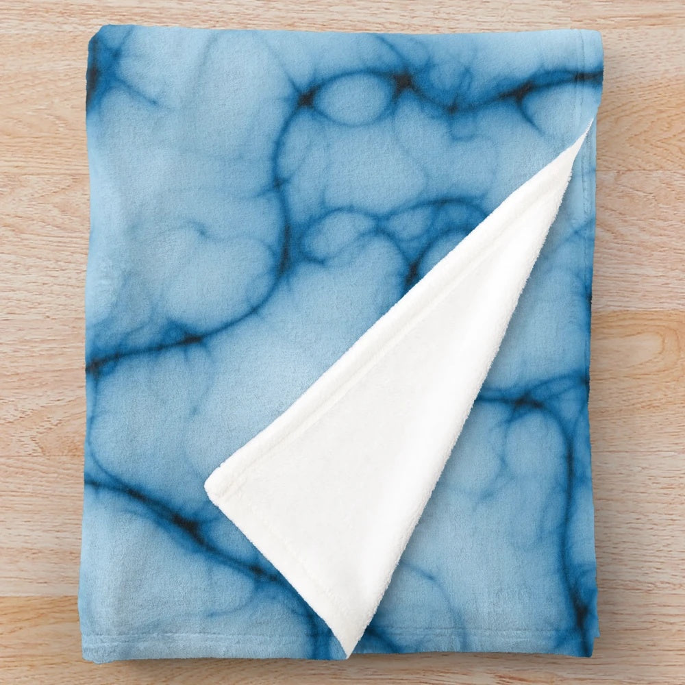 Chromatica-inspired plush blanket with a tie-dye graphic design featuring the Chromatica logo
